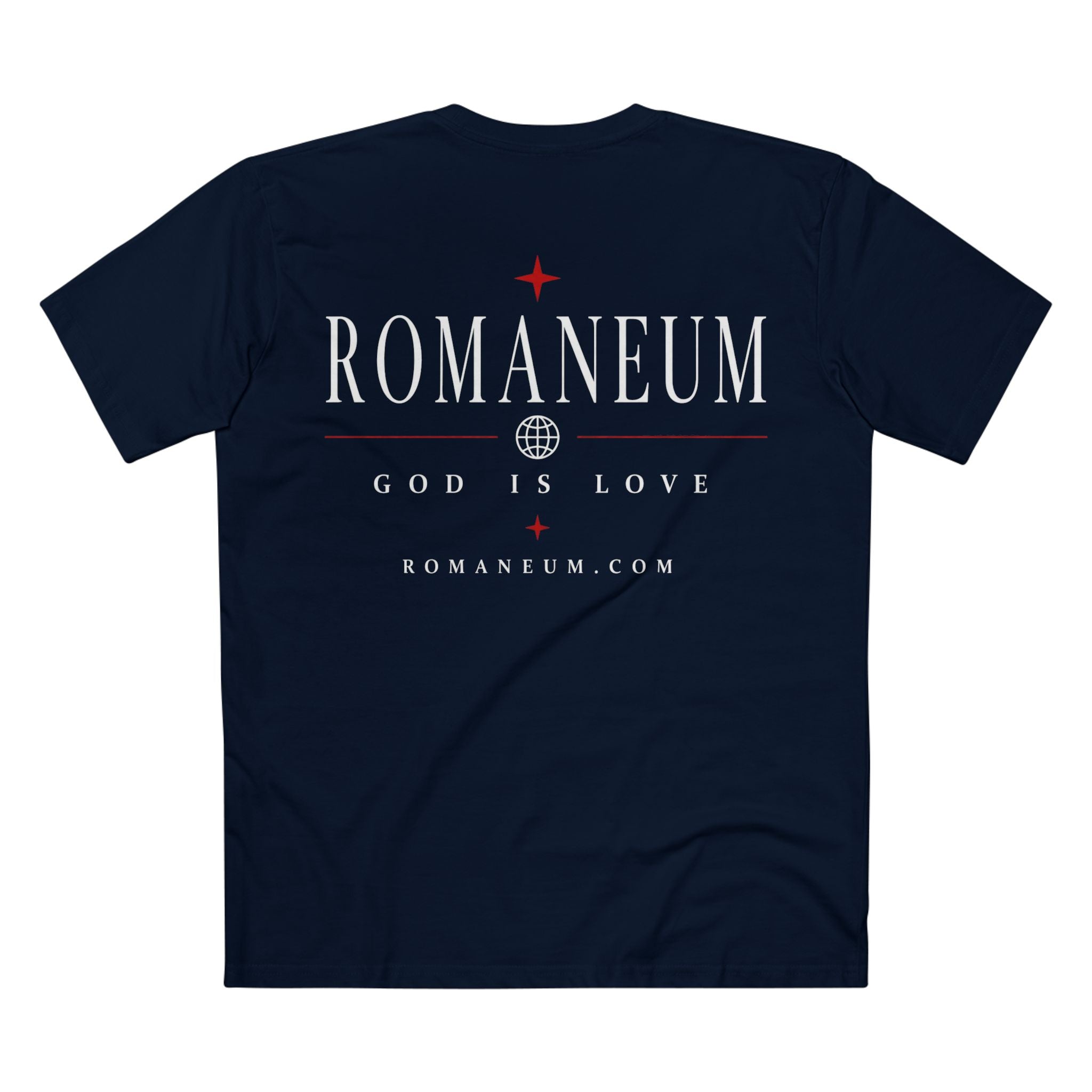 Romaneum AMOR/ROMA Tee — God Is Love Christian T‑Shirt