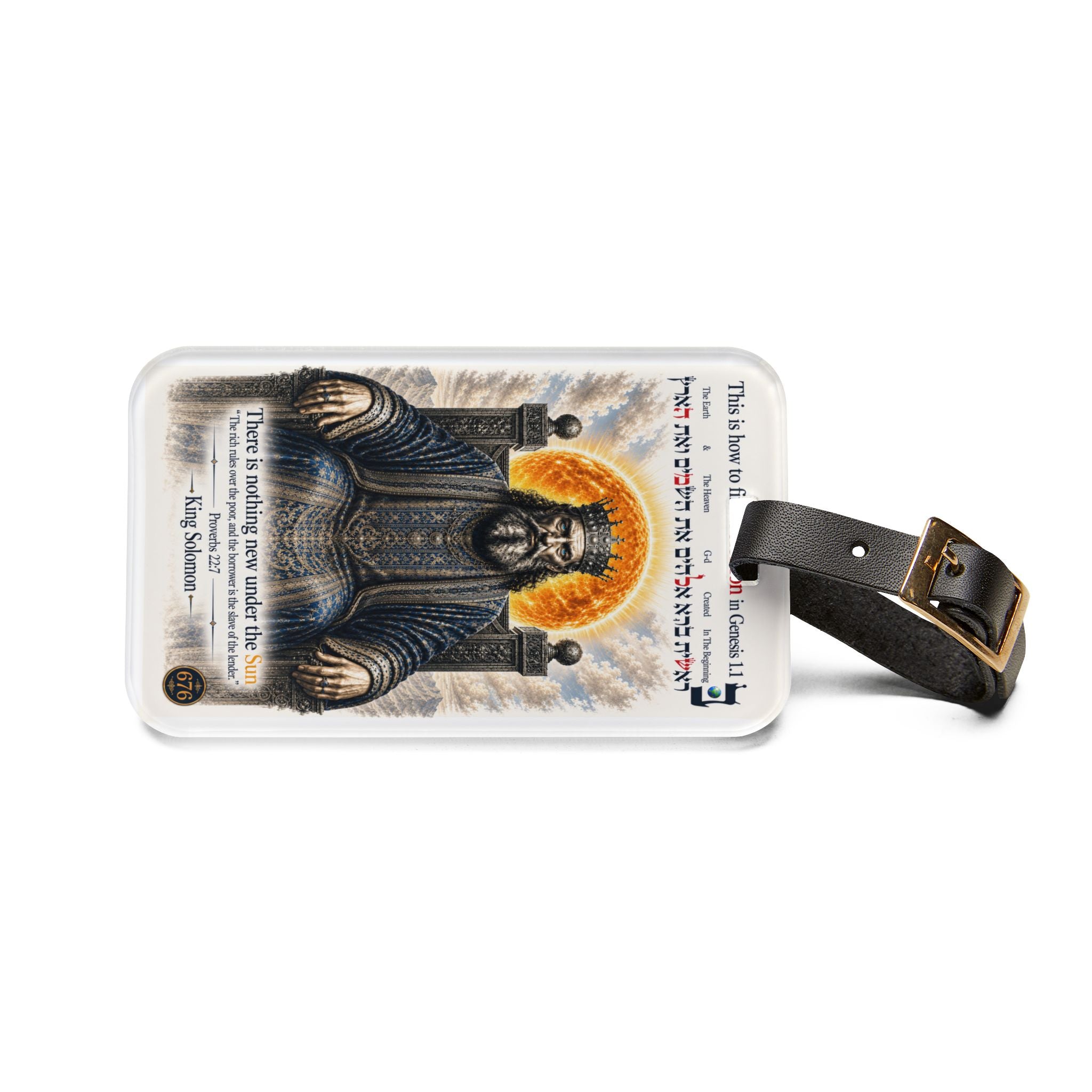 King Solomon Luggage Tag – Inspirational Biblical Quote Travel ID