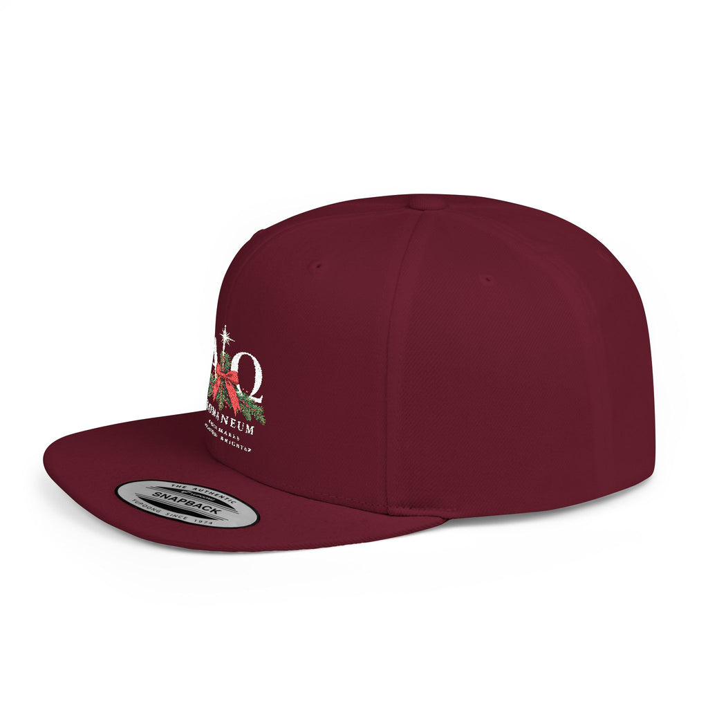 Snapback Hat — Christmas Romaneum Crest Flat Bill Cap