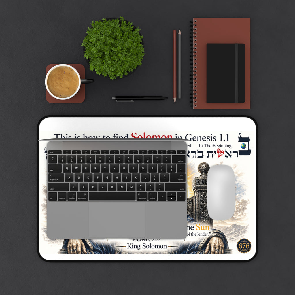 Solomon Desk Mat — King Solomon Quote Mousepad with Biblical Design