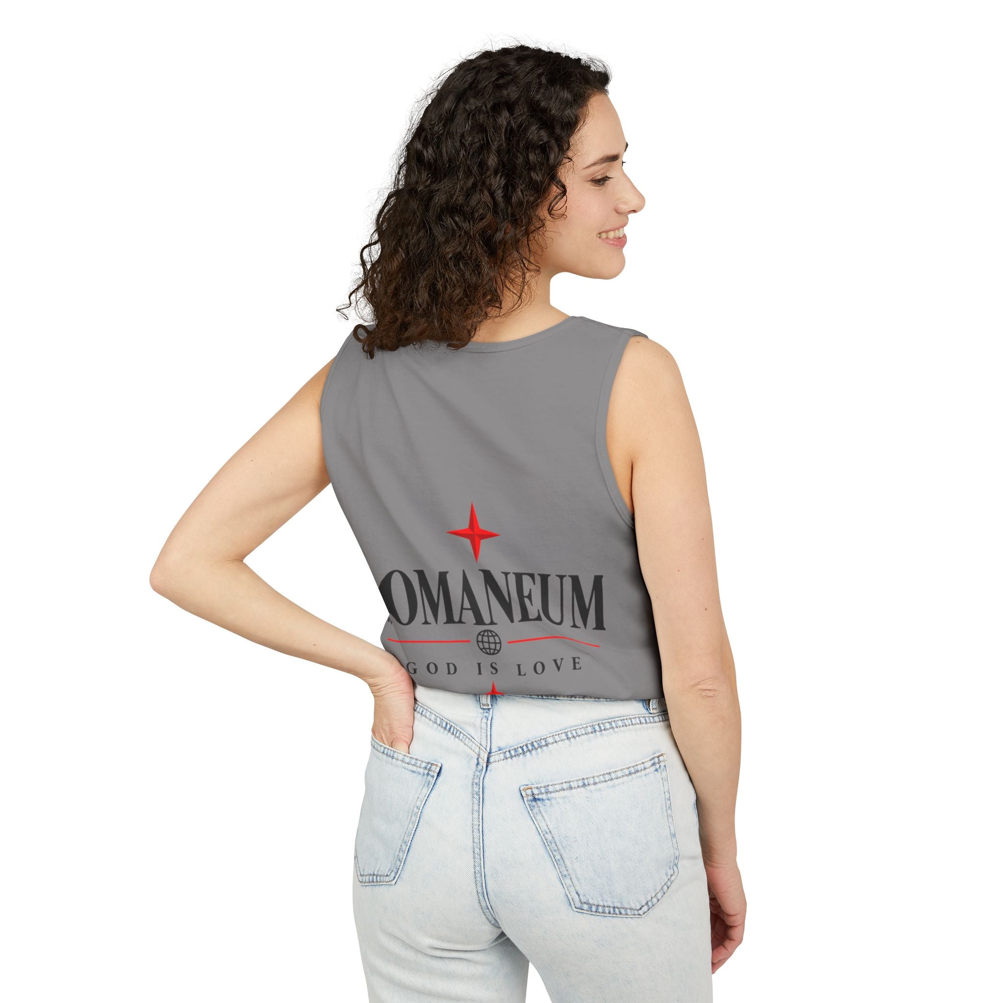 Amor/Roma Romaneum Tank Top — "God Is Love" Graphic Tank