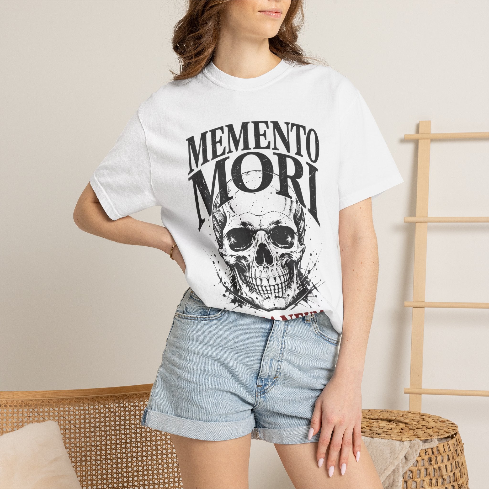 Memento Mori Skull T‑Shirt — Romaneum Gothic Graphic Tee
