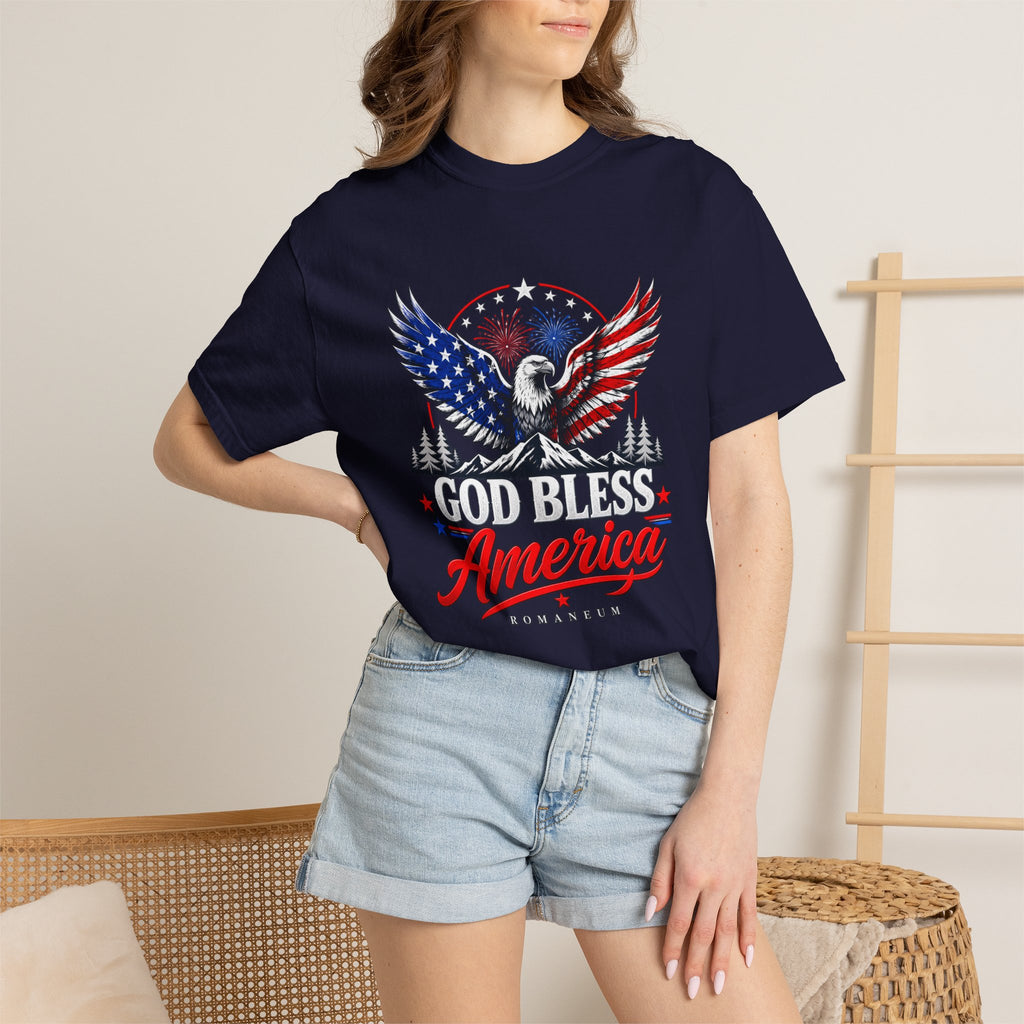 God Bless America Eagle T-Shirt — Patriotic USA Flag Graphic Tee