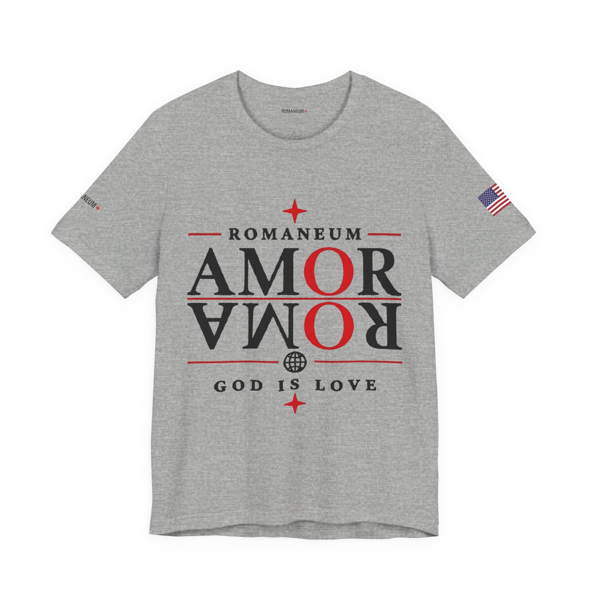 Romaneum 'AMOR/ROMA' God Is Love Graphic Tee
