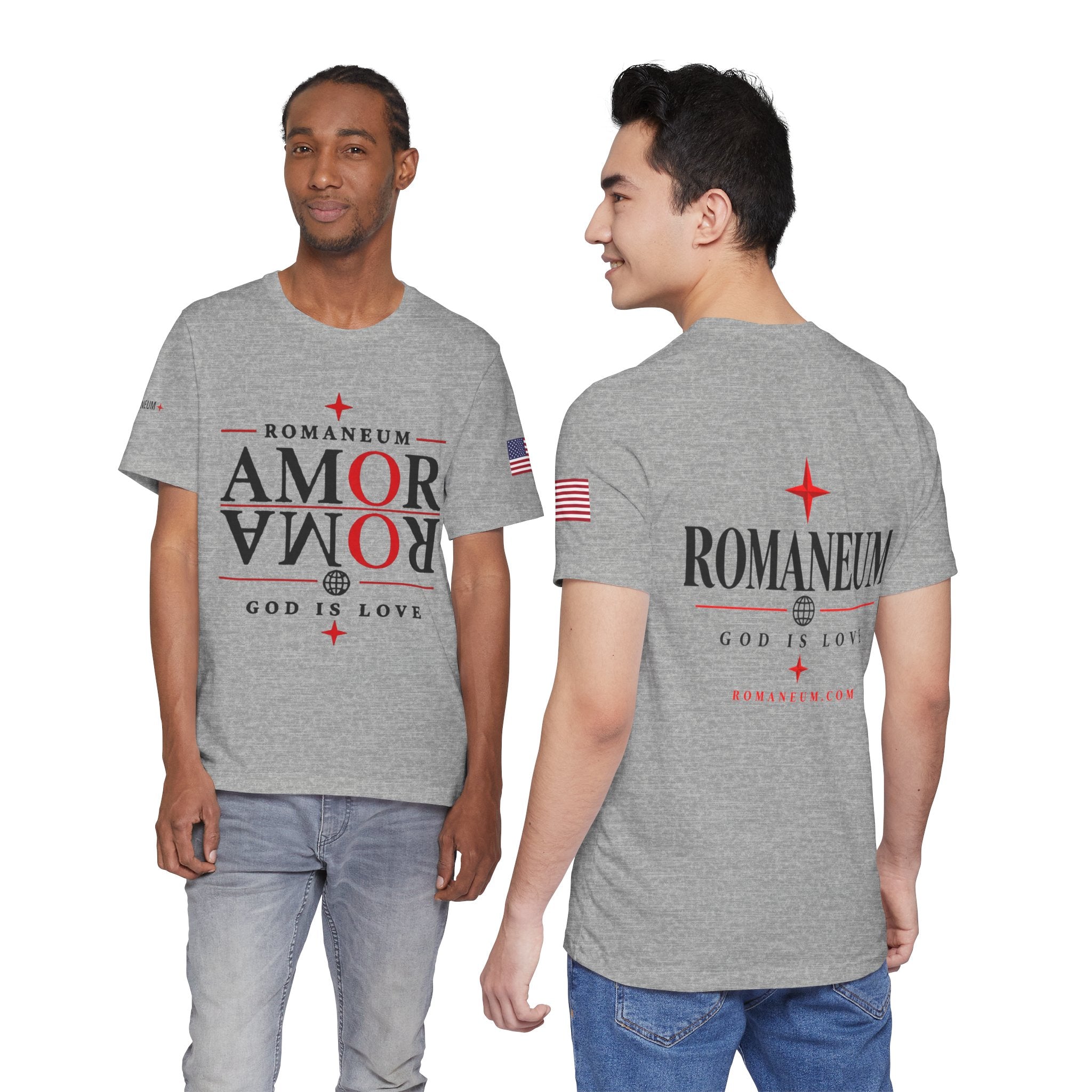 Romaneum 'AMOR/ROMA' God Is Love Graphic Tee