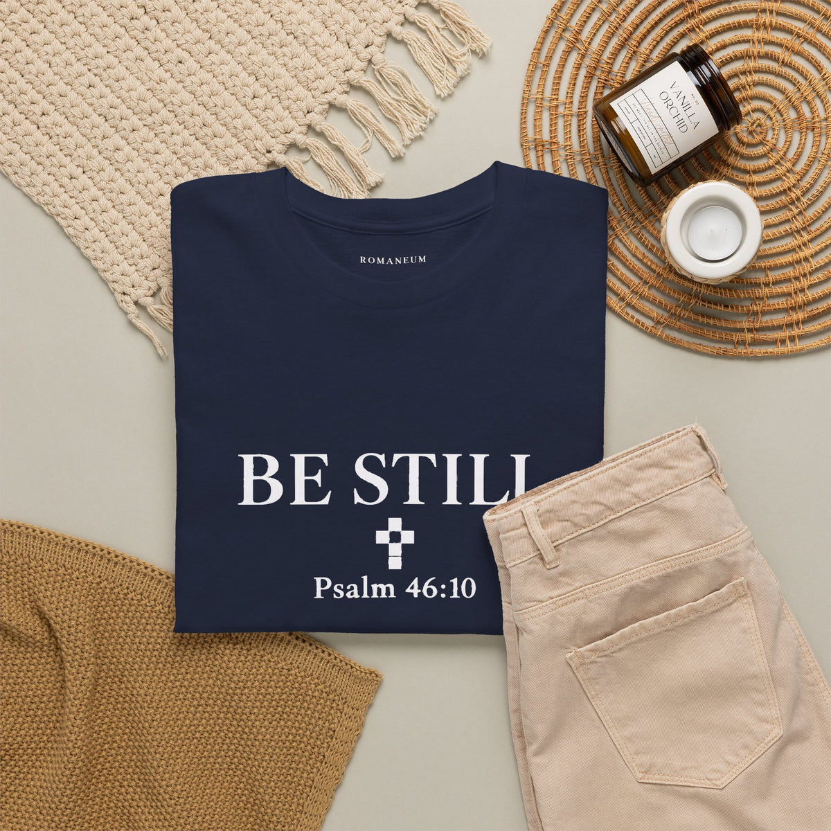 Be Still Psalm 46:10 Tee — Romaneum Shirt