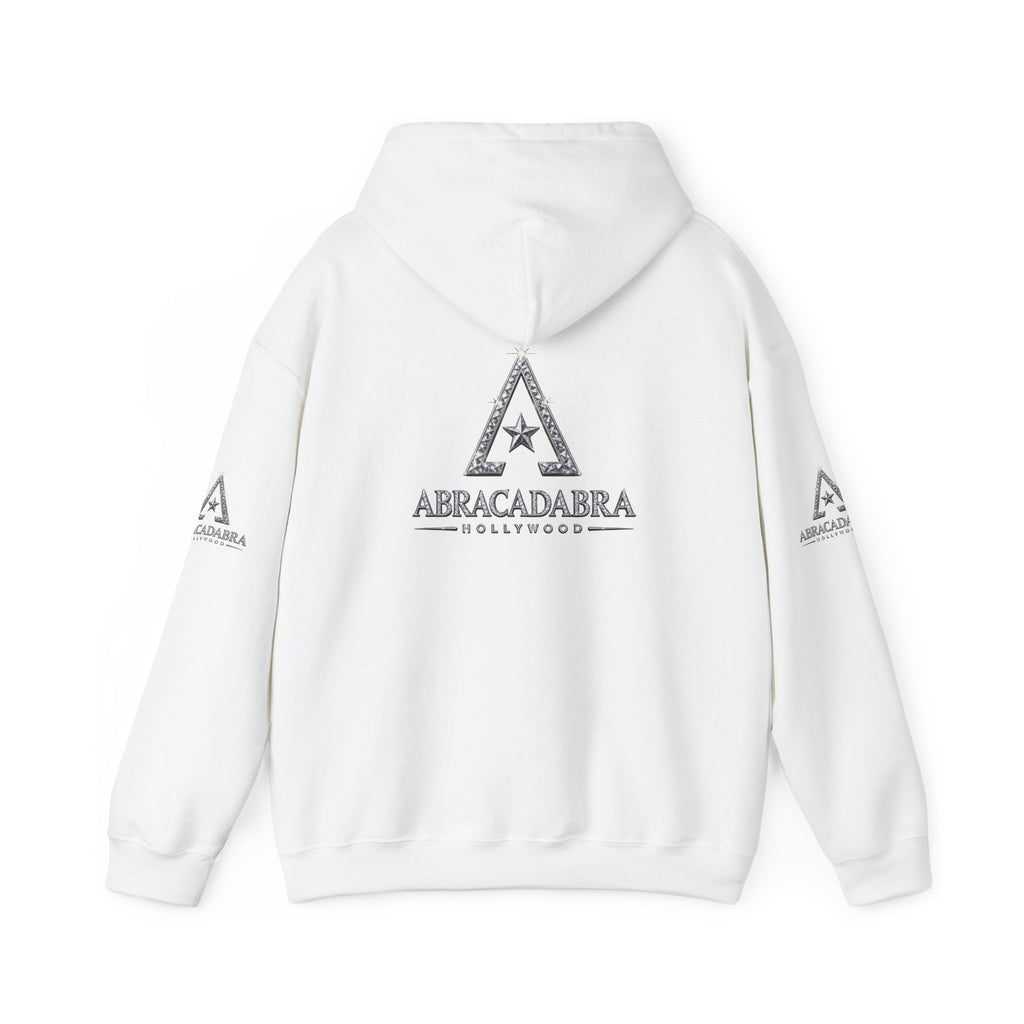 Abracadabra Triangle Logo Hoodie — Mystical Graphic Pullover