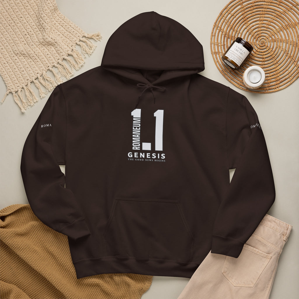 Genesis 1.1 Romaneum Hoodie – Minimalist Biblical Verse Pullover