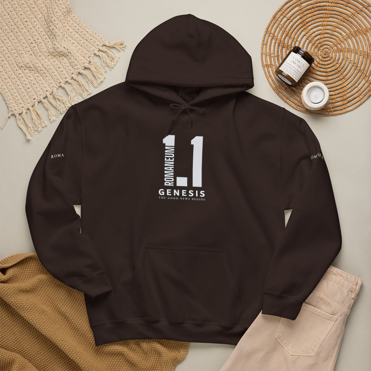 Genesis 1.1 Romaneum Hoodie – Minimalist Biblical Verse Pullover
