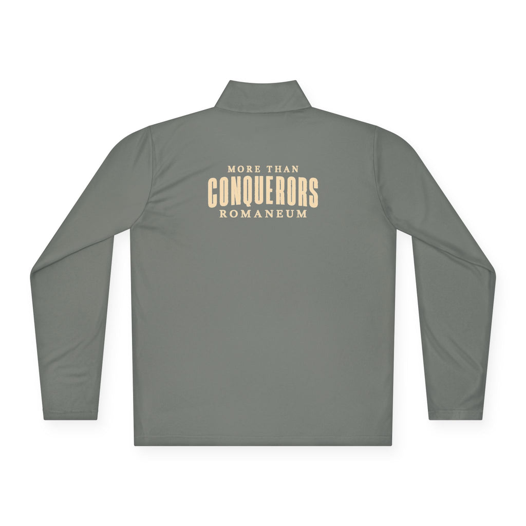 Quarter-Zip Pullover — Retro 'Conquerors Romaneum' Vintage Roman Graphic