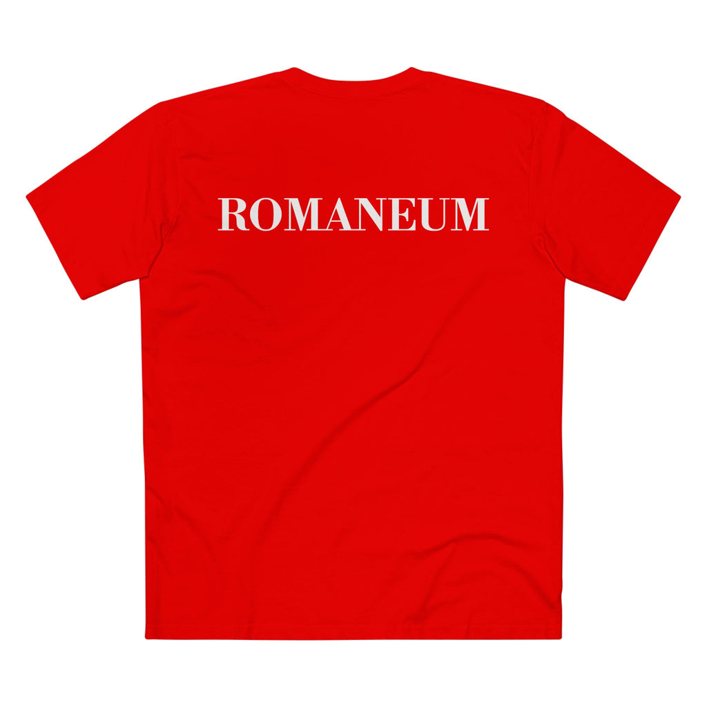 ROMANEUM Classic Logo Tee — Minimalist Vintage Lettering T-Shirt