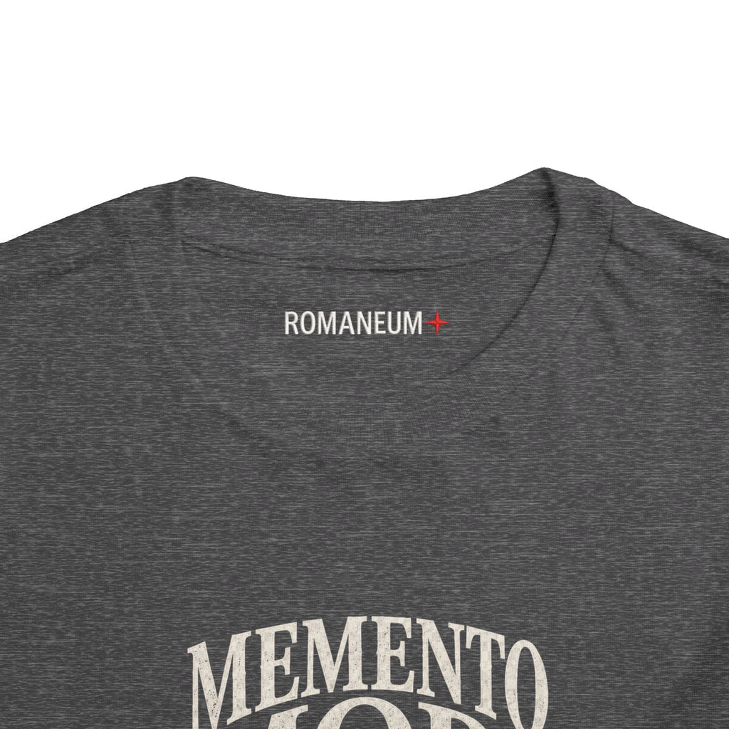 Toddler Tee — "Memento Mori" Skull Graphic Romaneum Kids Shirt