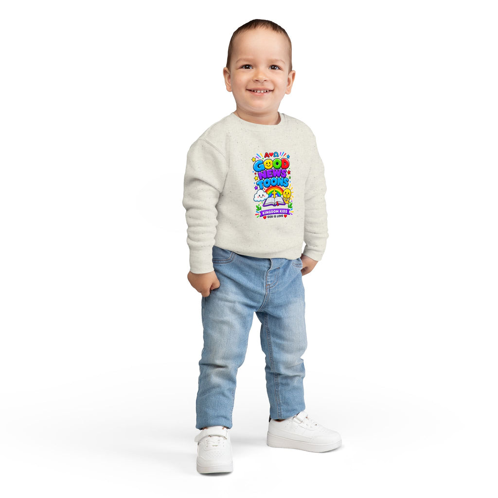 Toddler Sweatshirt — "Good News Toons" Kingdom Kids Crewneck