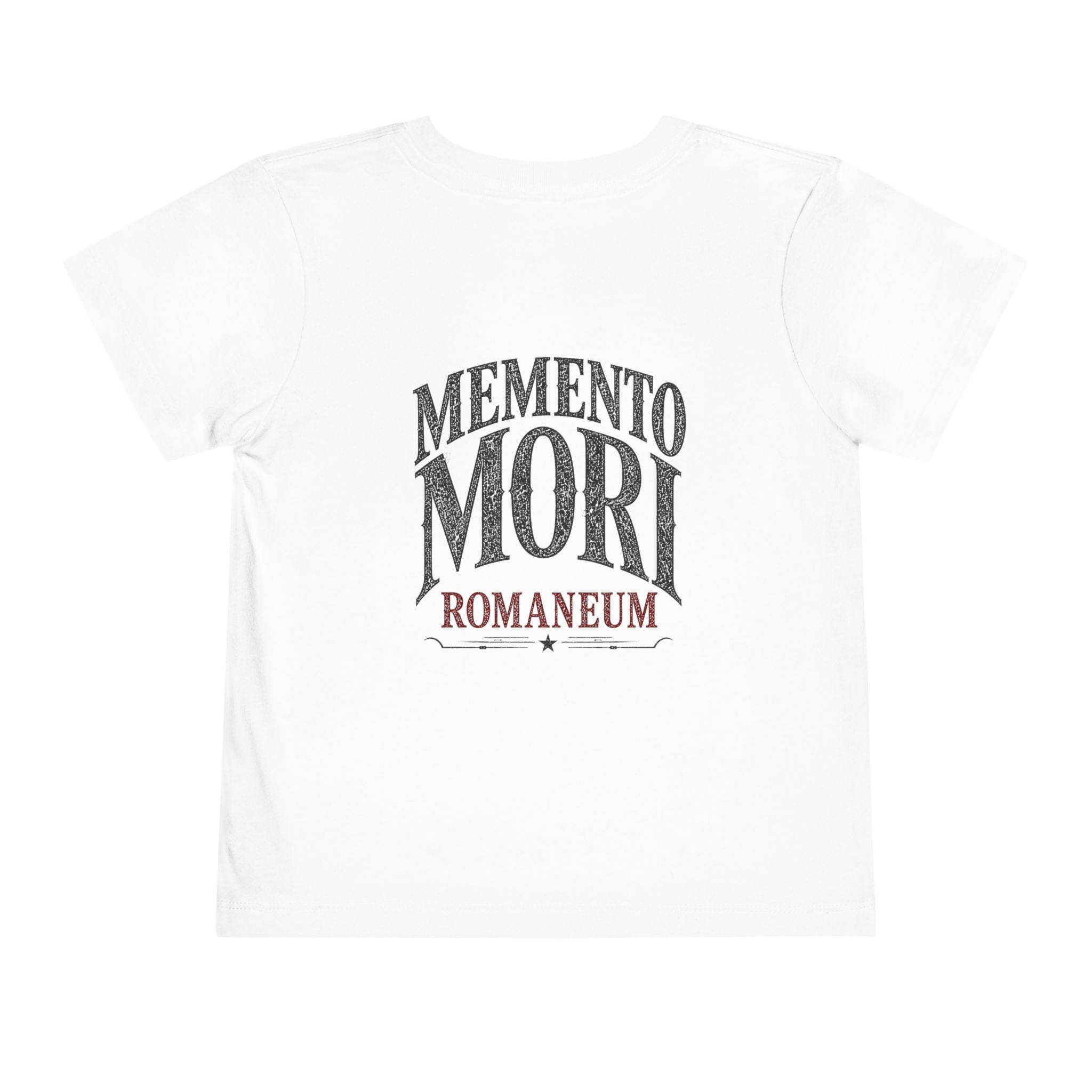Toddler Tee — "Memento Mori" Skull Graphic Romaneum Kids Shirt