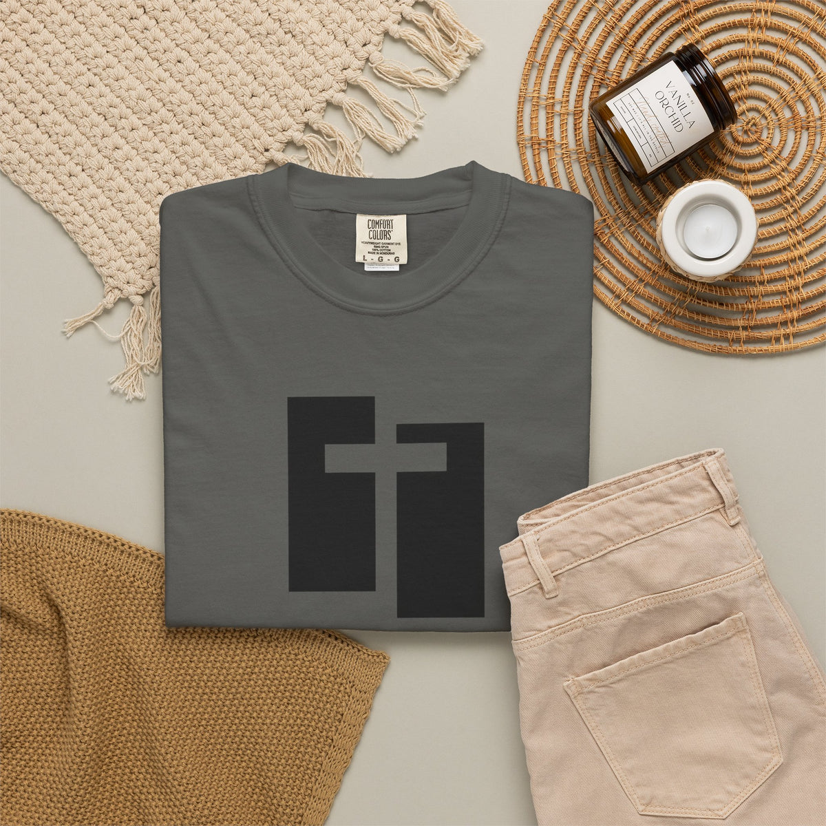 Romaneum Logo T-Shirt — Minimal Cross Tee