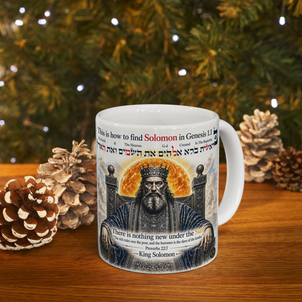 Biblical Creation Ceramic Mug — Genesis 1:1 Illustrated Coffee Cup (11oz/15oz)