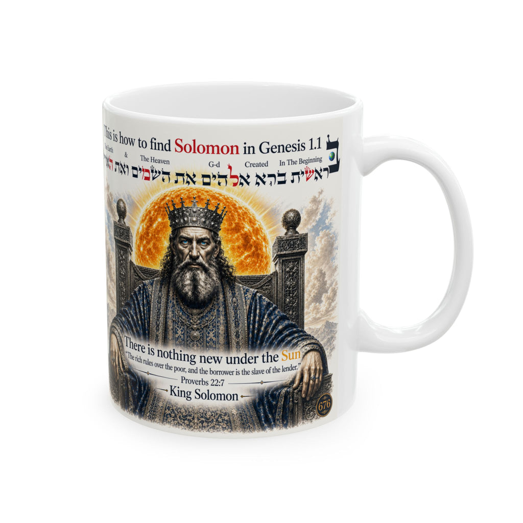 Biblical Creation Ceramic Mug — Genesis 1:1 Illustrated Coffee Cup (11oz/15oz)