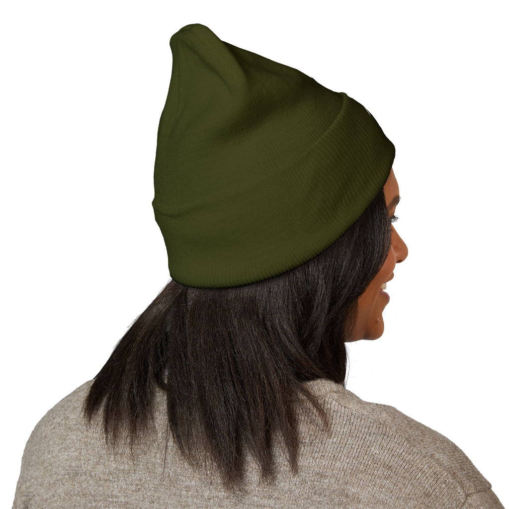 Embroidered 'ROMANEUM' Classic Cuffed Beanie —  Knit Cap