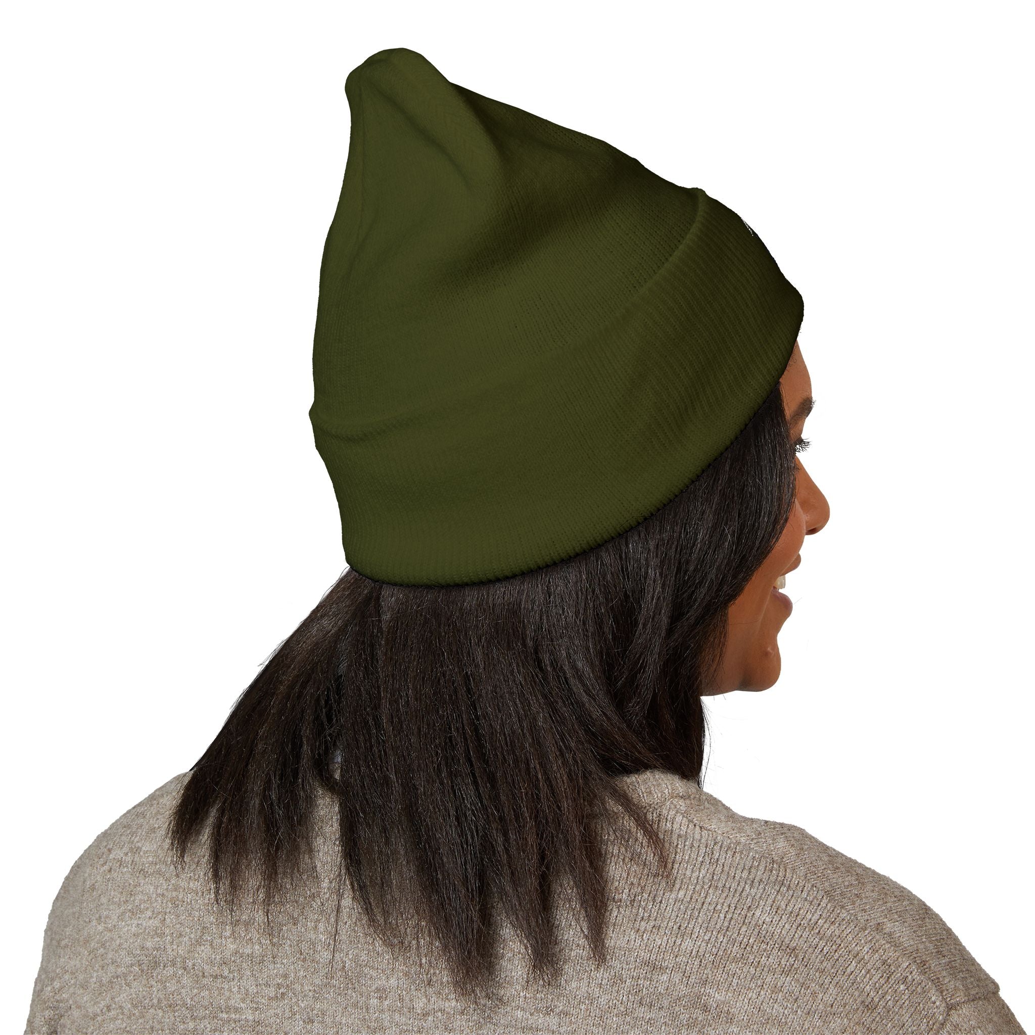 Embroidered 'ROMANEUM' Classic Cuffed Beanie —  Knit Cap