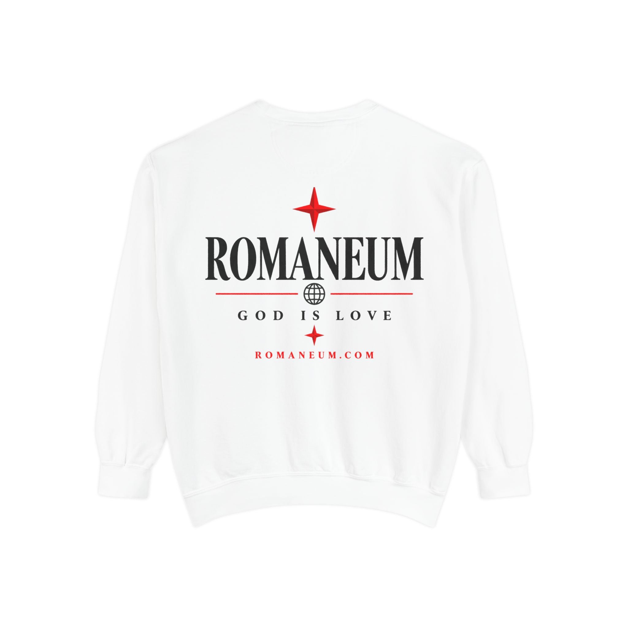 Romaneum Amor Crewneck Sweatshirt — "Amor Roma" Christian Graphic Sweatshirt