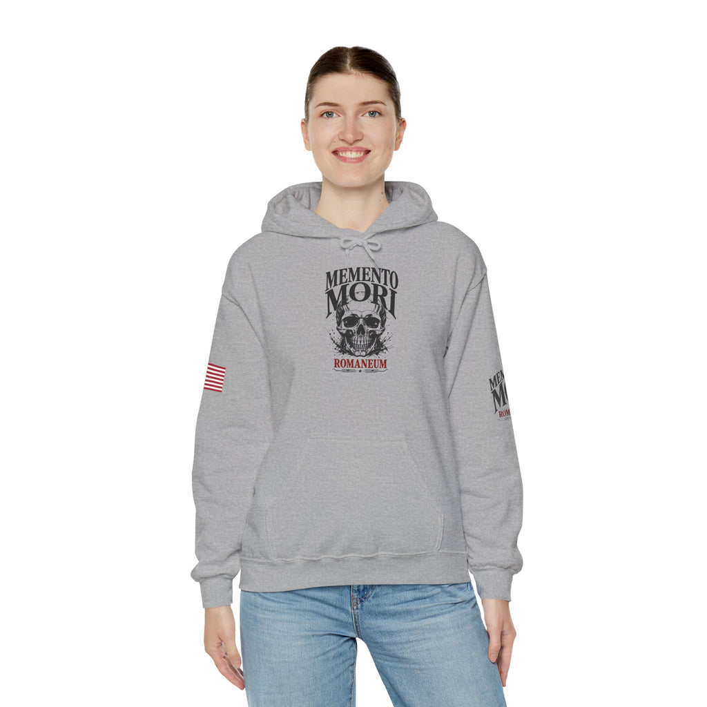Memento Mori Hoodie — Romaneum Skull Graphic Pullover
