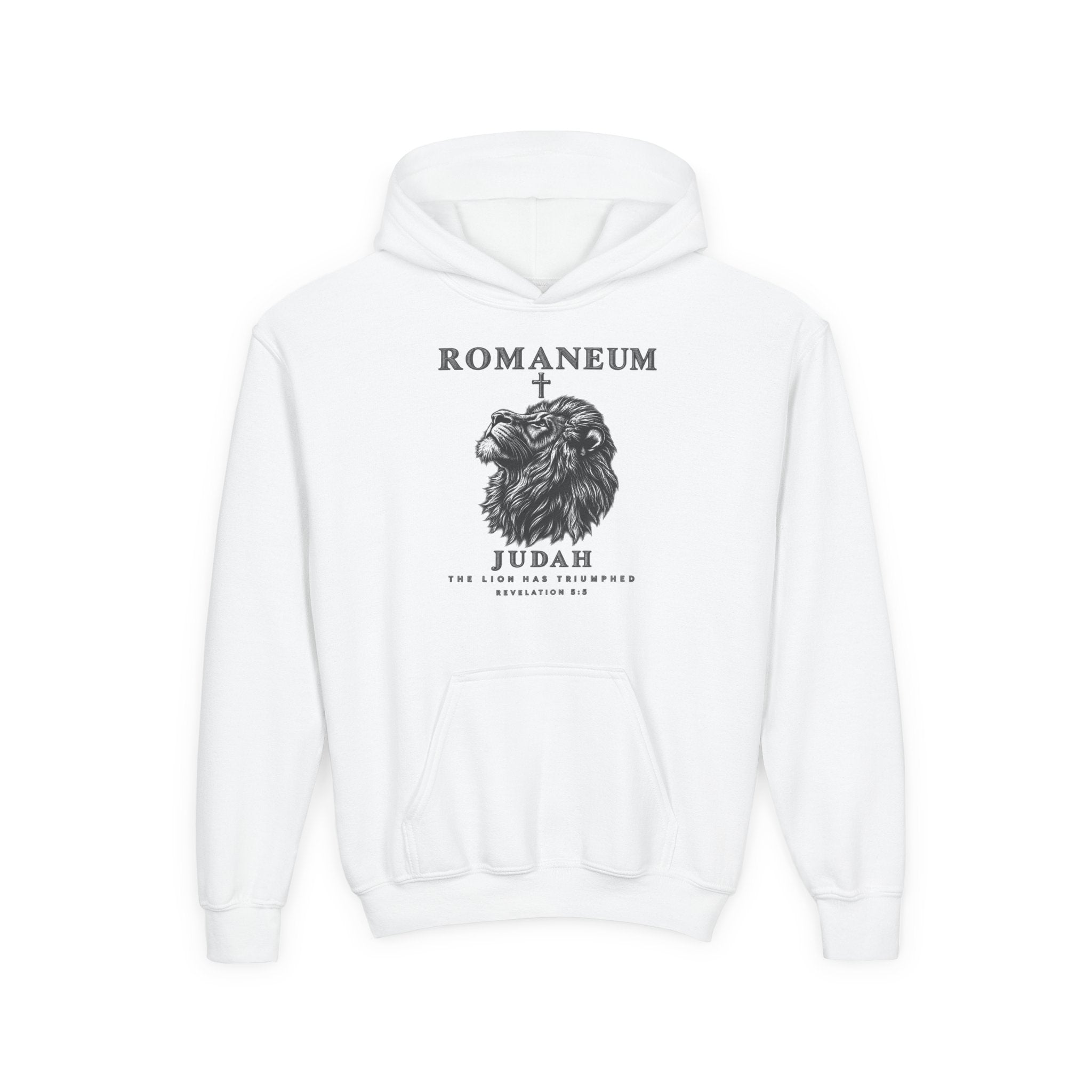 Romaneum Judah Lion Hoodie — Youth Graphic Sweatshirt