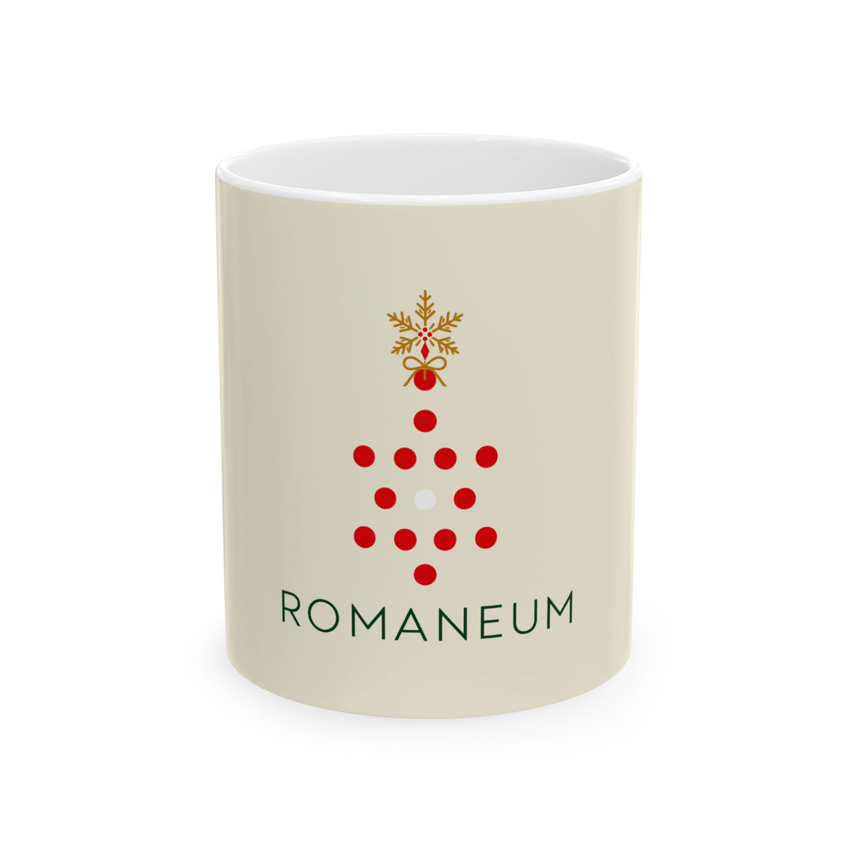 Romaneum Christmas Ceramic Mug — Classic Branded Coffee Cup (11oz, 15oz)