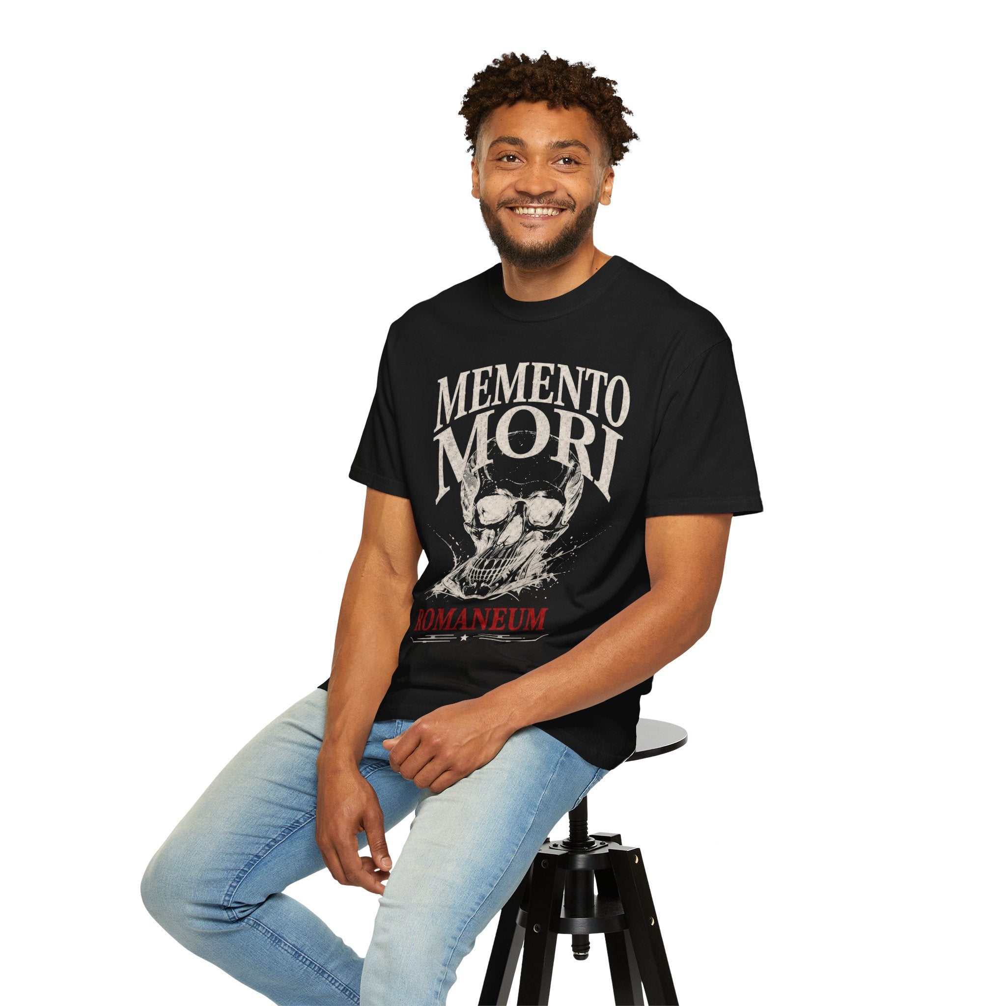 Memento Mori Skull T‑Shirt — Romaneum Gothic Graphic Tee