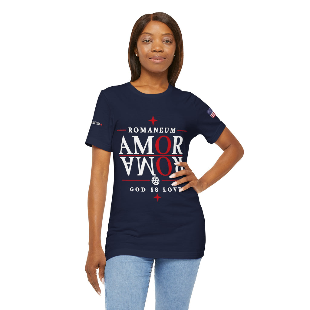 Romaneum 'AMOR/ROMA' God Is Love Graphic Tee