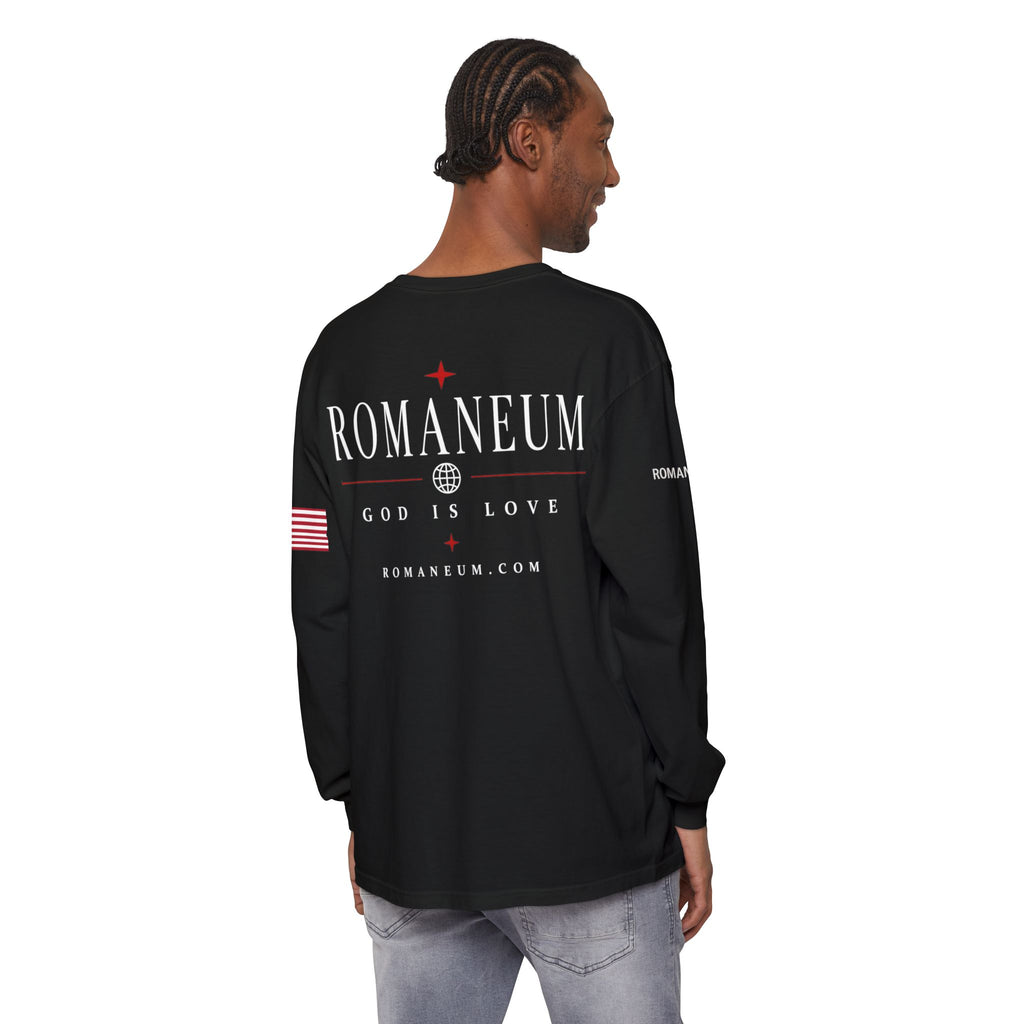 Romaneum "AMOR/ROMA" Long Sleeve Tee — God Is Love Graphic Shirt