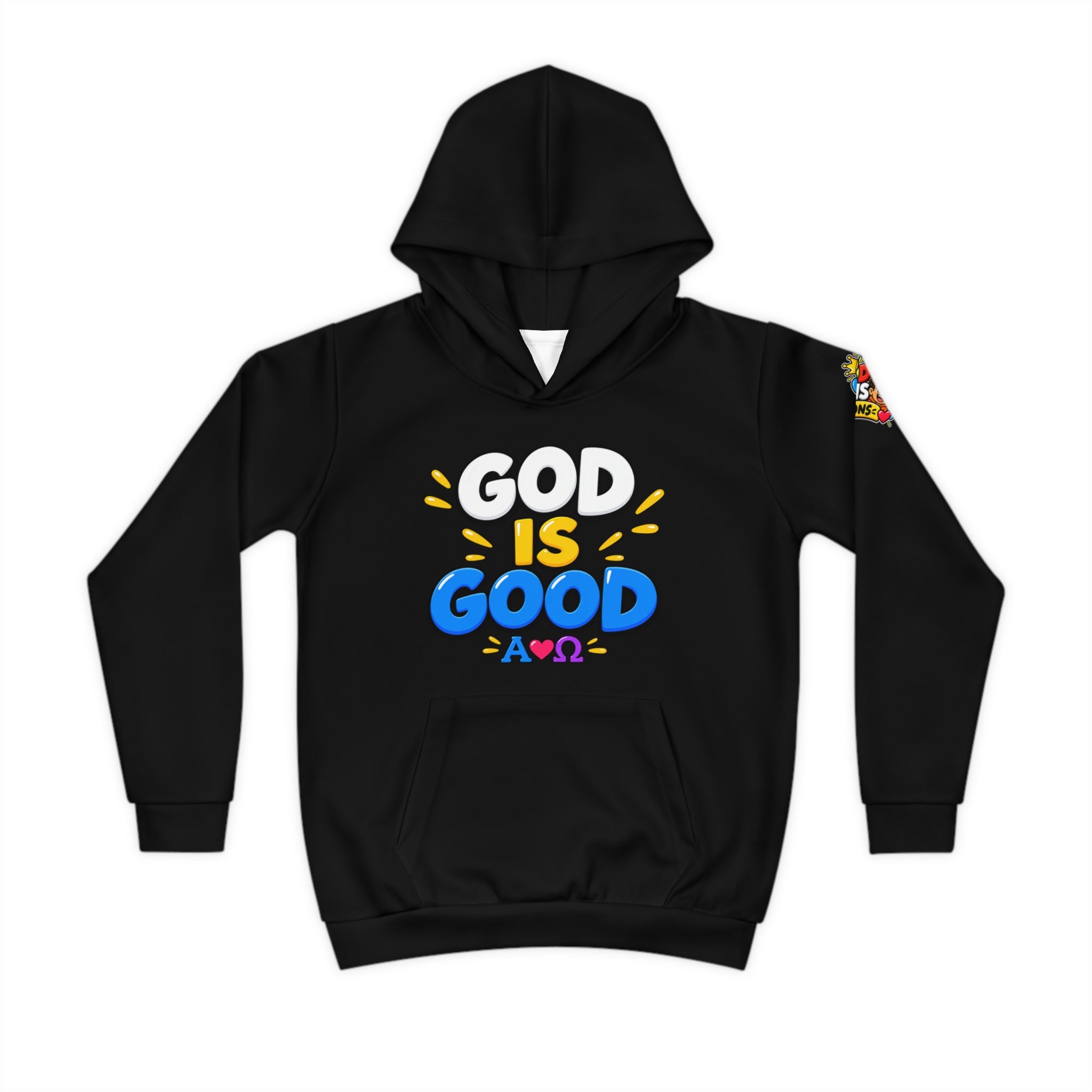 Children's Hoodie - "God Is Good" Colorful Faith Hoodie (Faithful, Fun, Truth)
