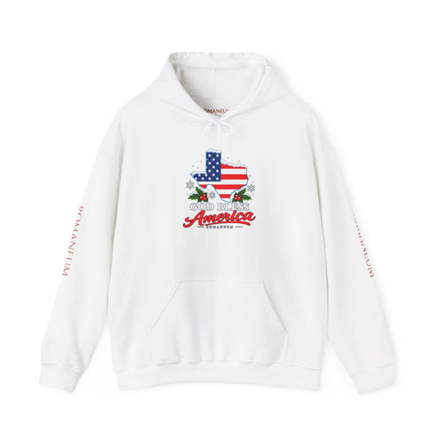American Flag Texas Hoodie — God Bless America Patriotic Pullover