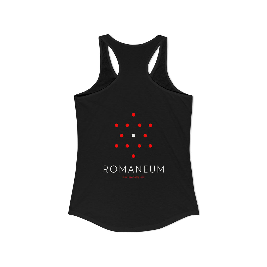 Romaneum Women’s Racerback Athletic Tank | Front & Back Logo