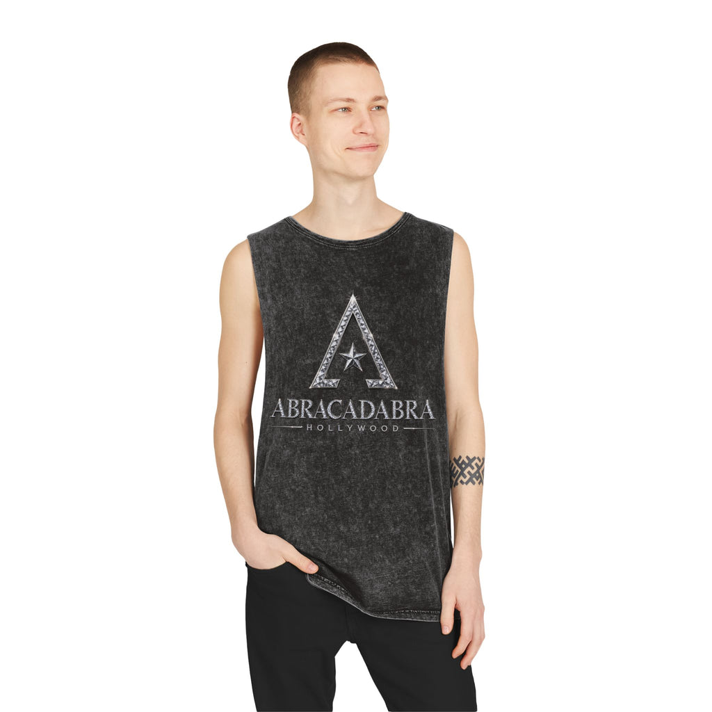 Abracadabra Stonewash Tank Top — Vintage Magic Graphic Tank