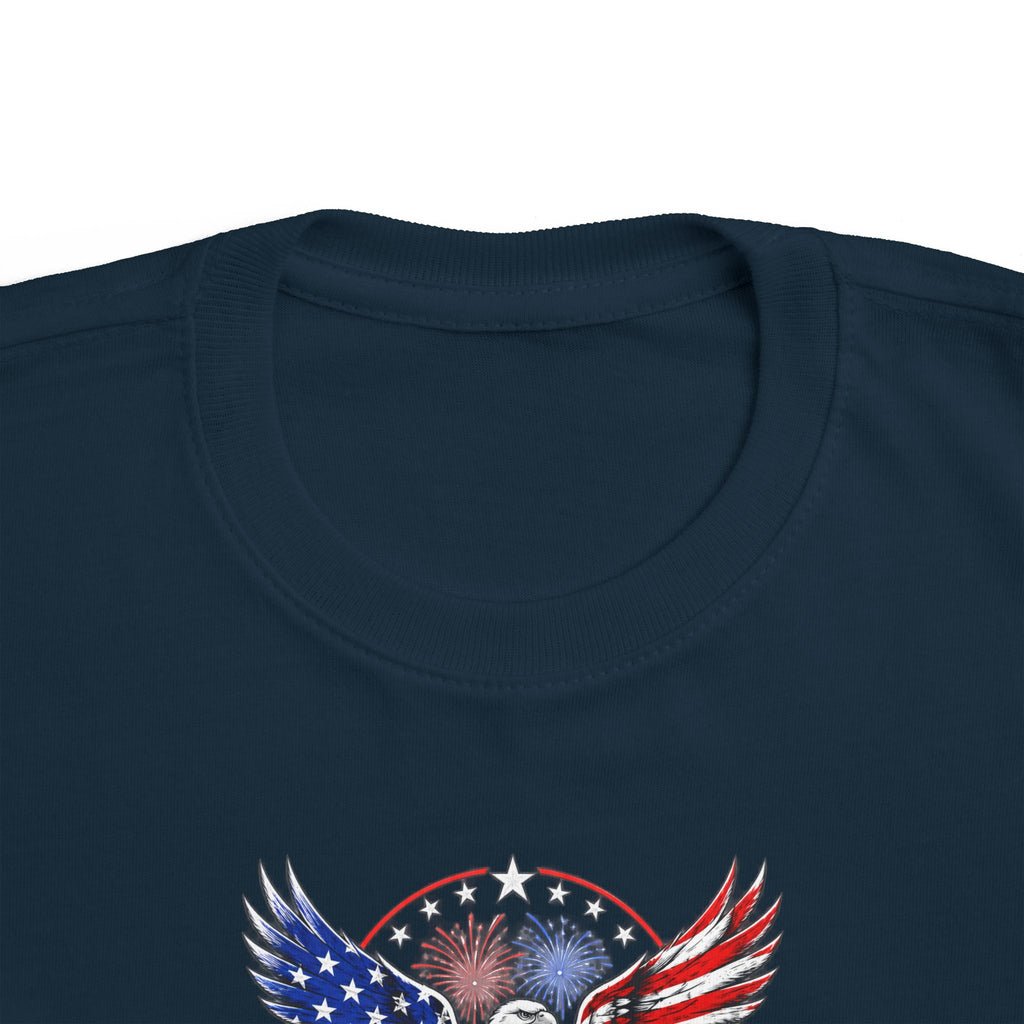 Toddler Tee - 'God Bless America' Patriotic Eagle Kids Shirt