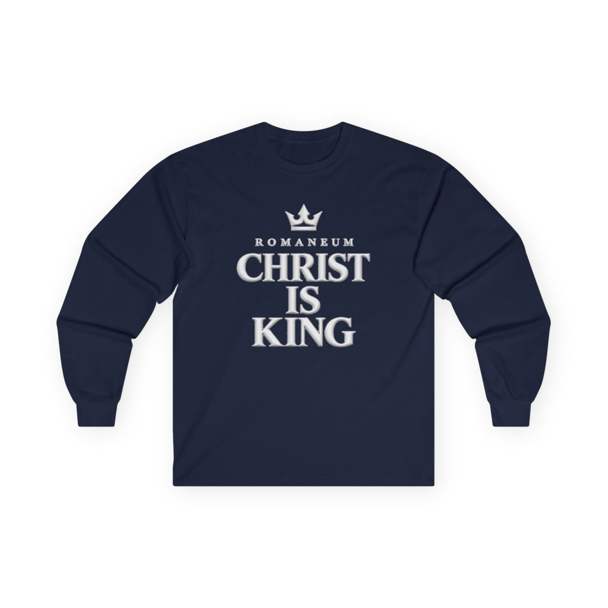 Christ Is King Long Sleeve Tee — 'Romaneum' Crown Shirt