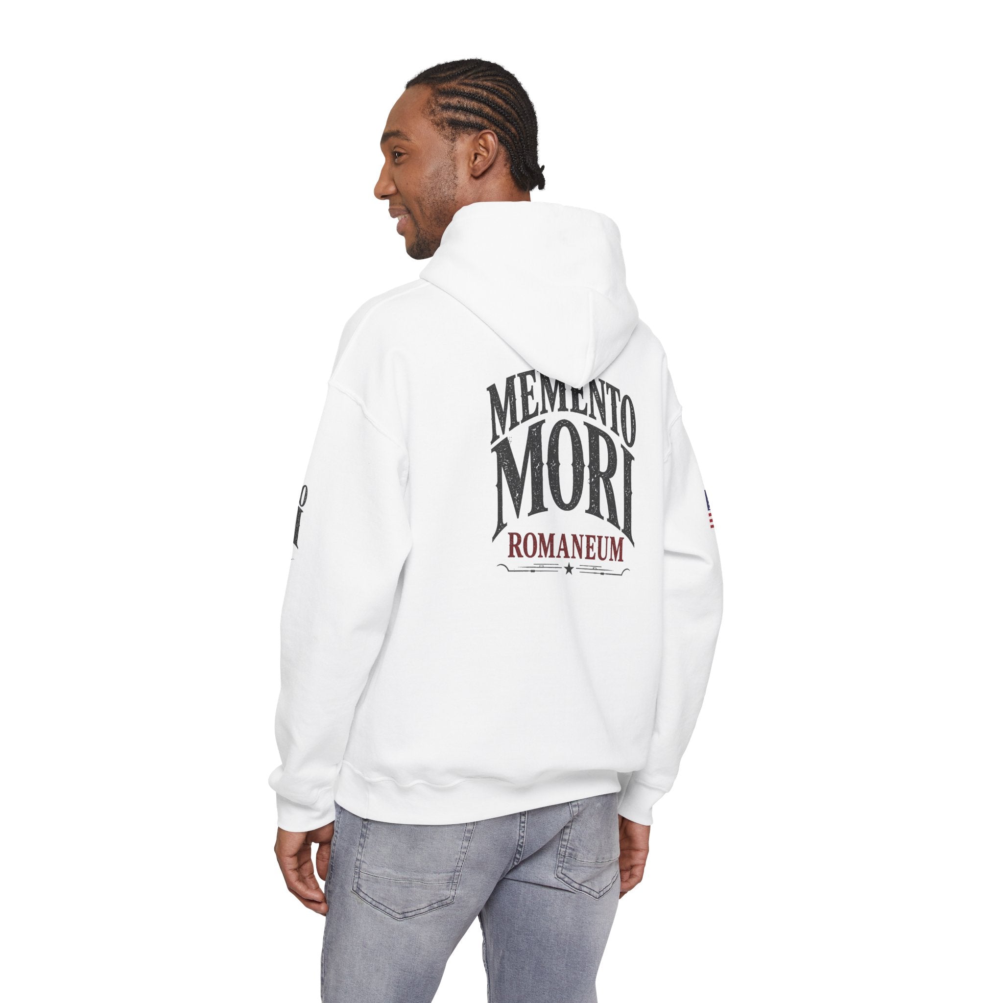 Memento Mori Hoodie — Romaneum Skull Graphic Pullover