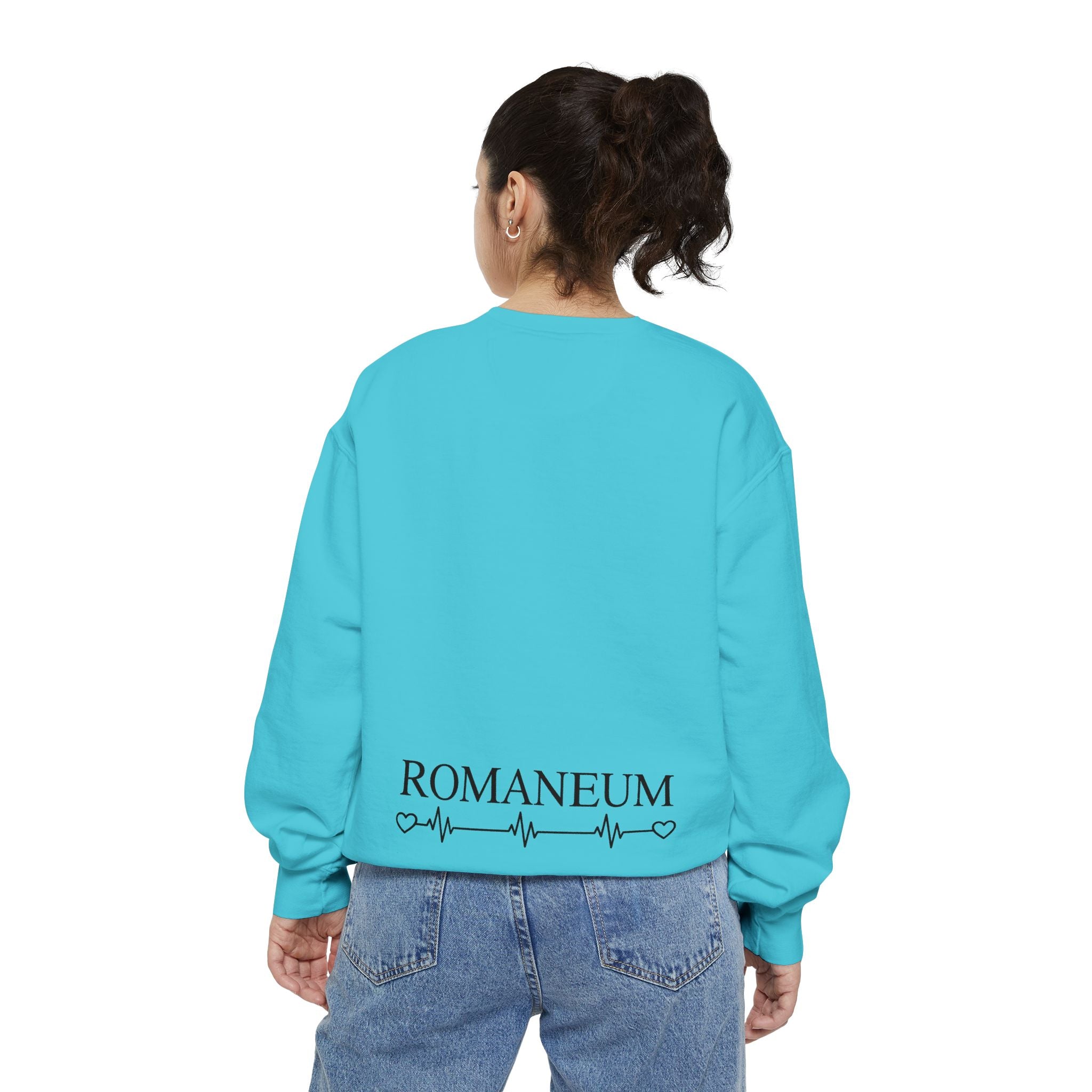 Alpha Omega Heart design sweatshirt | God is Love 1 John 4:8 RomanEum