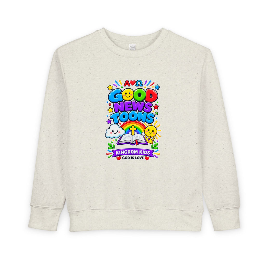 Toddler Sweatshirt — "Good News Toons" Kingdom Kids Crewneck