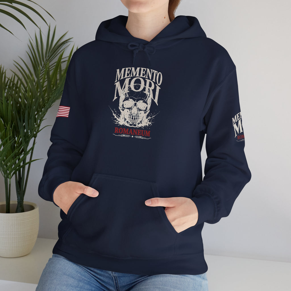 Memento Mori Hoodie — Romaneum Skull Graphic Pullover