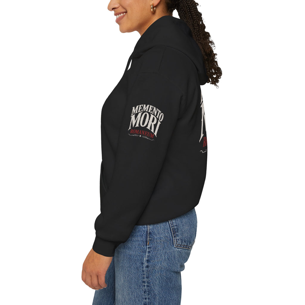 Memento Mori Hoodie — Romaneum Skull Graphic Pullover