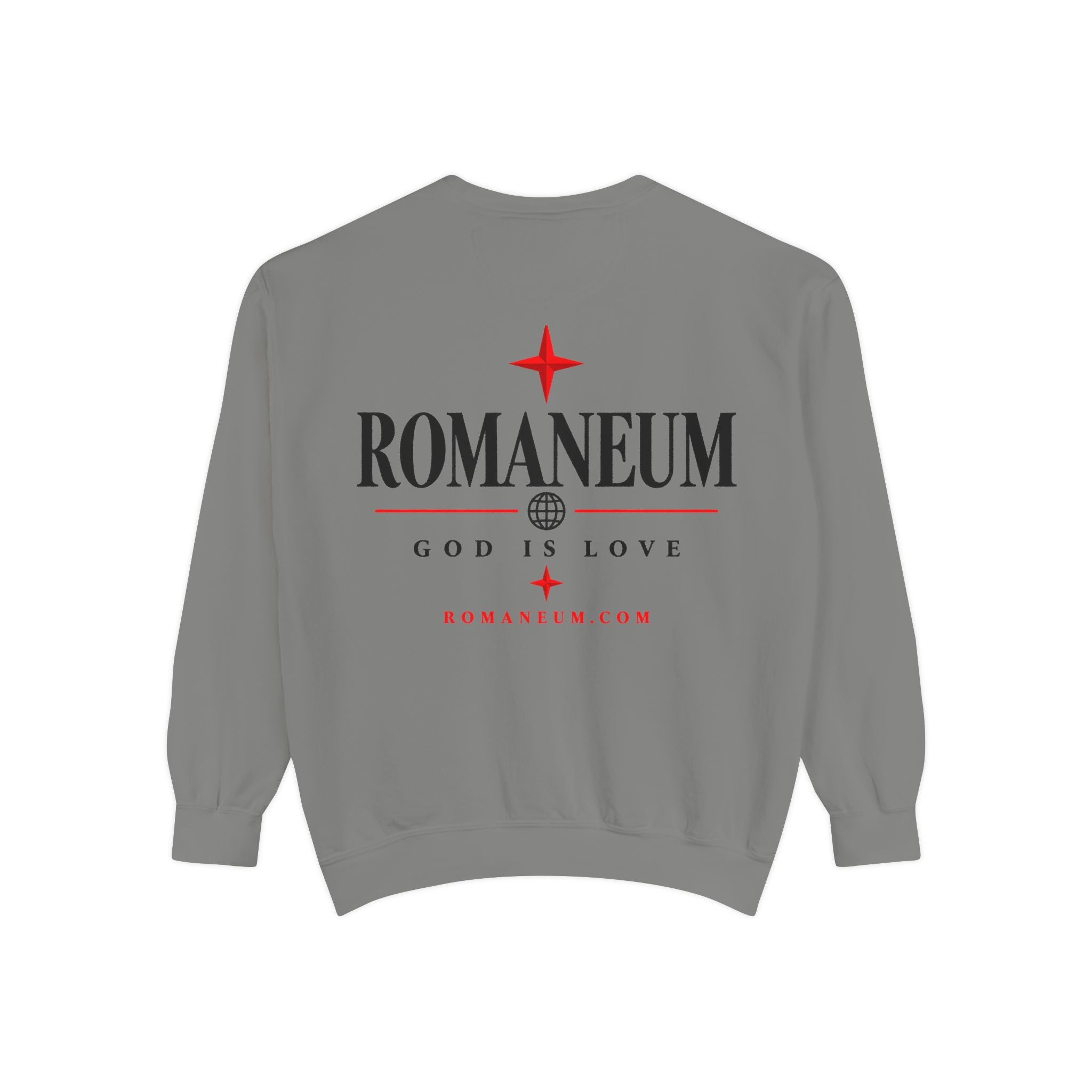Romaneum Amor Crewneck Sweatshirt — "Amor Roma" Christian Graphic Sweatshirt