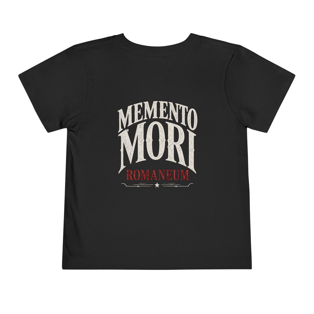 Toddler Tee — "Memento Mori" Skull Graphic Romaneum Kids Shirt