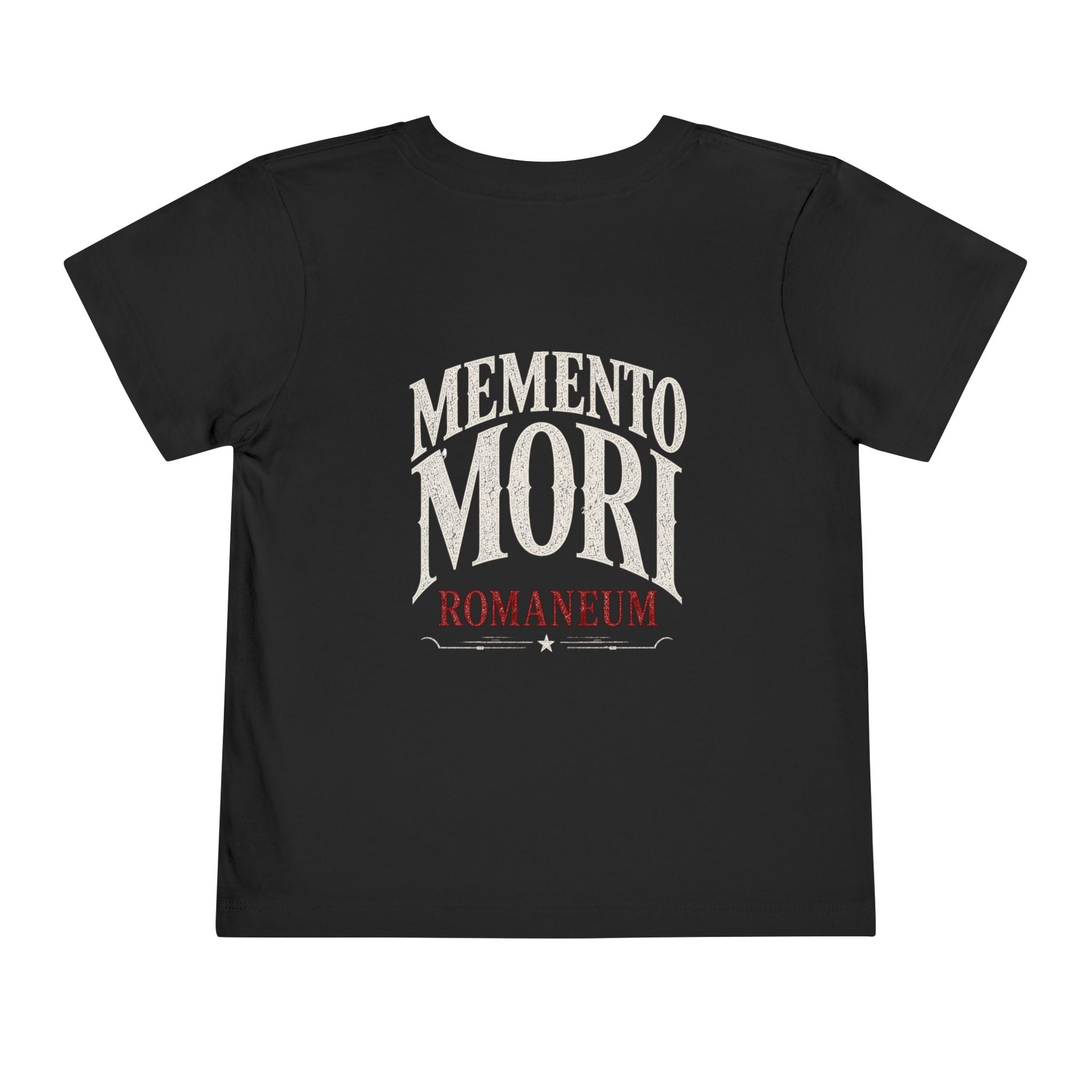 Toddler Tee — "Memento Mori" Skull Graphic Romaneum Kids Shirt
