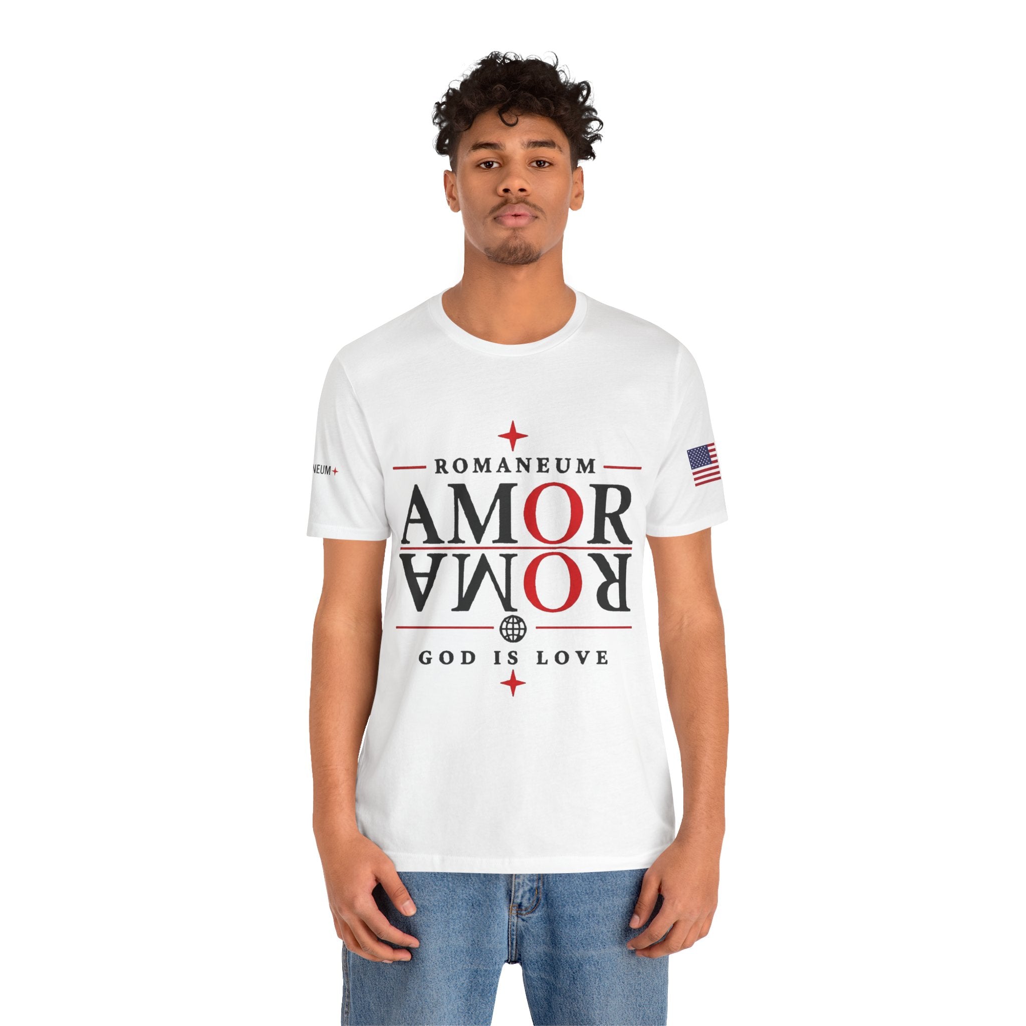 Romaneum 'AMOR/ROMA' God Is Love Graphic Tee