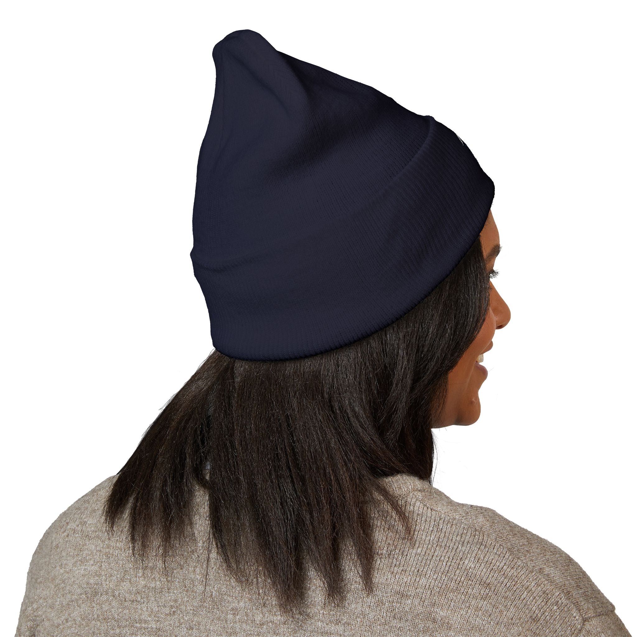 Embroidered 'ROMANEUM' Classic Cuffed Beanie —  Knit Cap