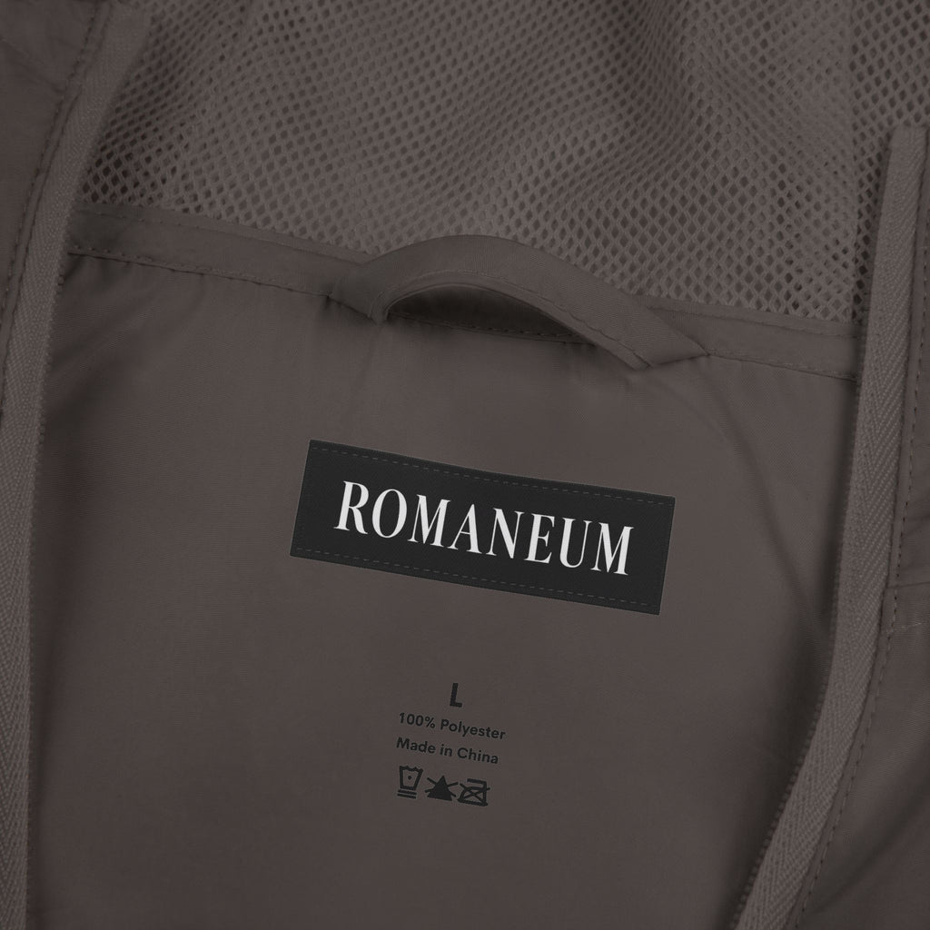 Windbreaker Jacket — 'AMOR ROMA' Christian Graphic Full-Zip Hoodie-Style Windbreaker
