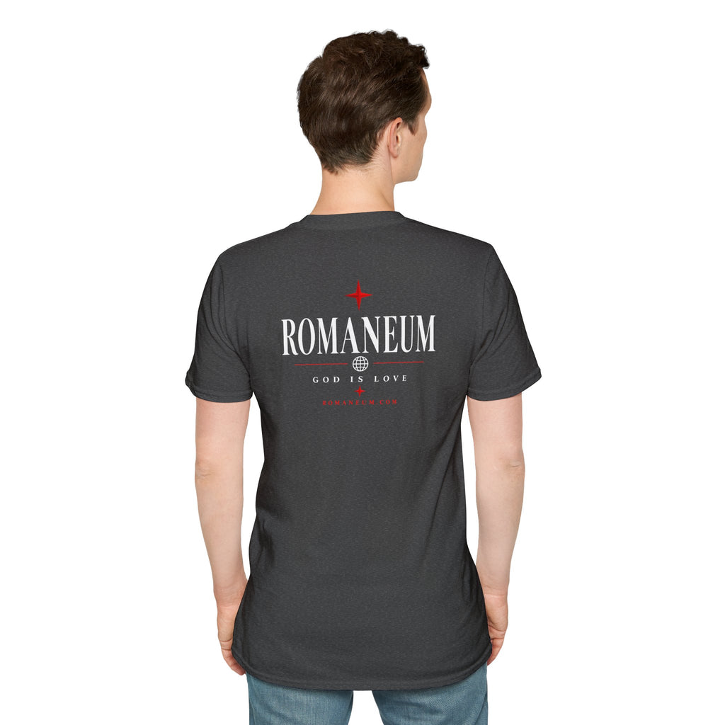 Amor/Roma 'ROMANEUM' Graphic T‑Shirt — 'AMOR' Reflection Design (God Is Love)