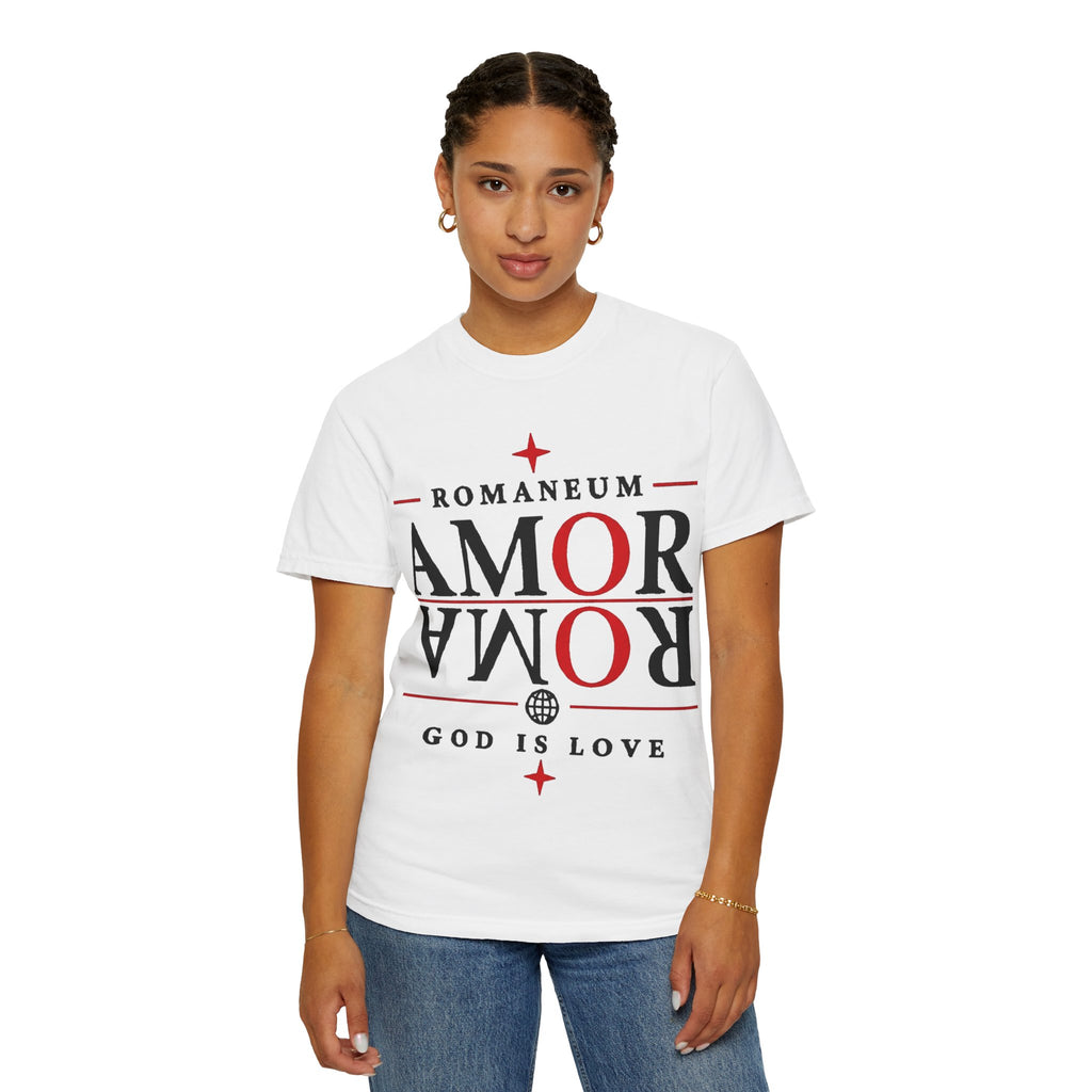 AMOR ROMA Tee — "God Is Love" Graphic T-Shirt