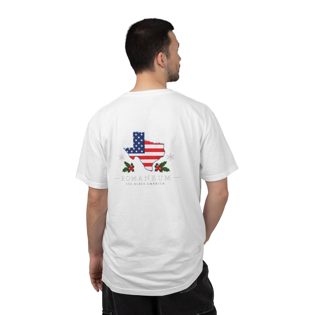 God Bless America Christmas Texas Flag T-Shirt